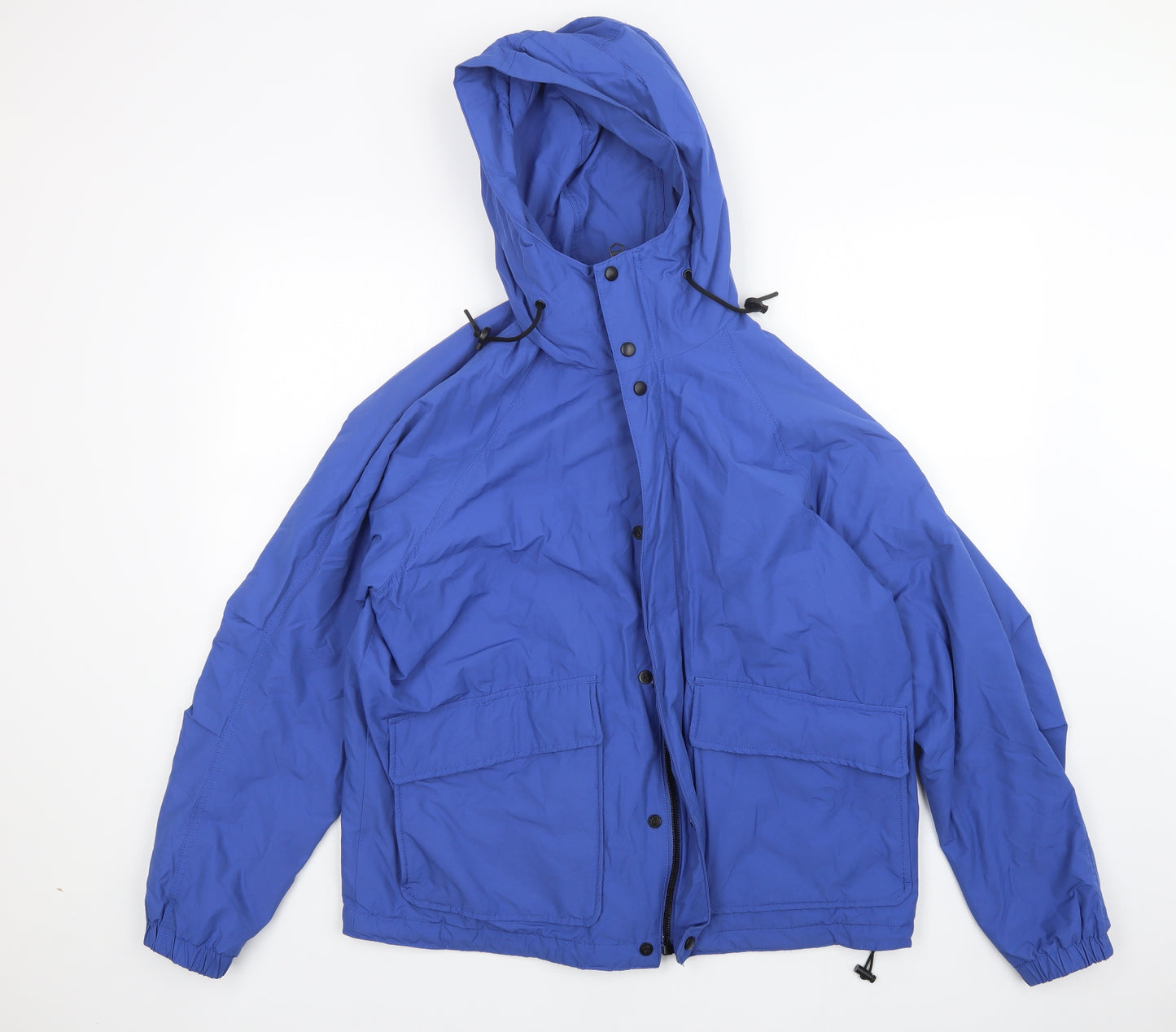 Zara Womens Blue   Rain Coat Coat Size M