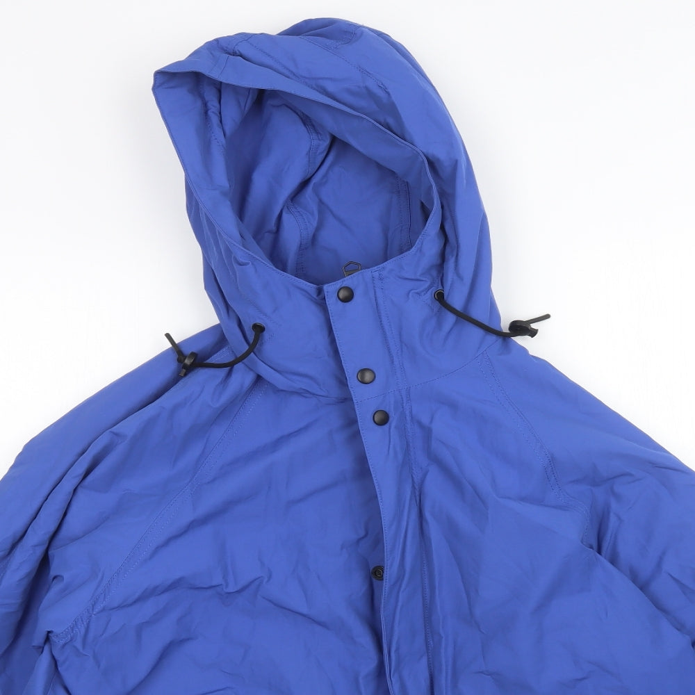 Zara Womens Blue   Rain Coat Coat Size M