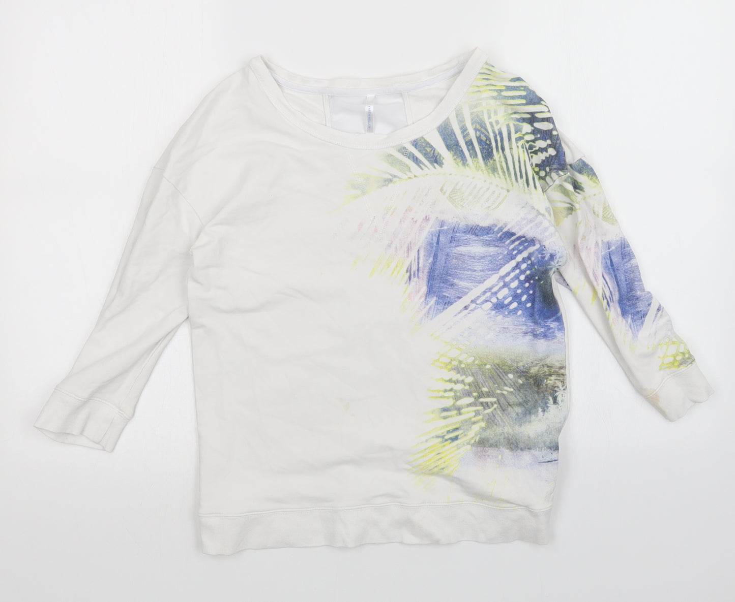 Karen Millen Womens White Geometric  Pullover Jumper Size 10