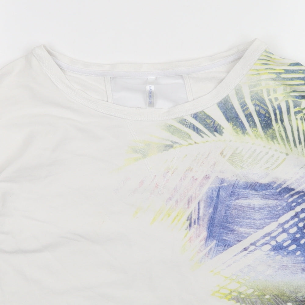 Karen Millen Womens White Geometric  Pullover Jumper Size 10