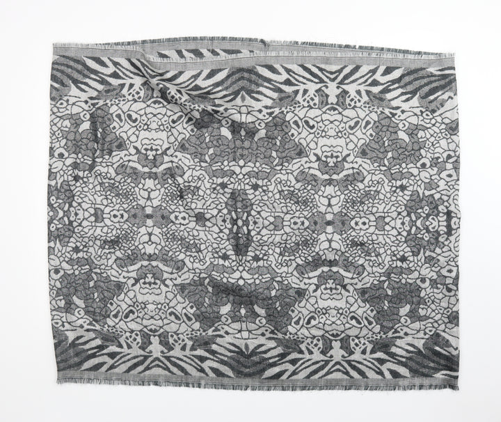 Preworn Womens Grey Floral Shawl/Wrap