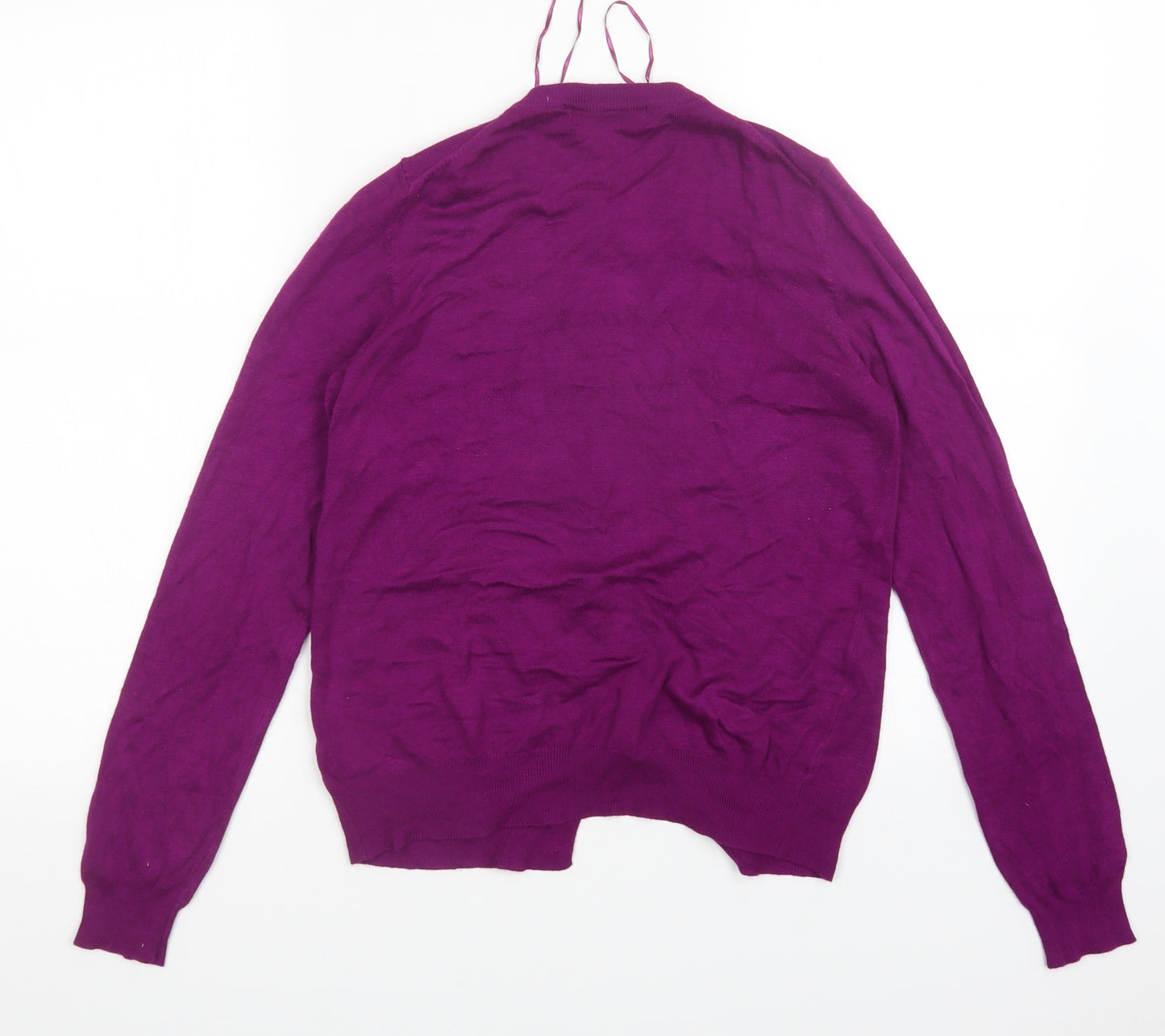 M&S Womens Purple   Cardigan Jumper Size 12