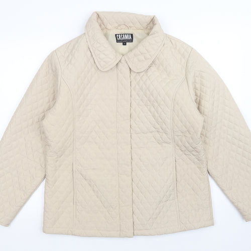 casamia Womens Beige   Quilted Coat Size M