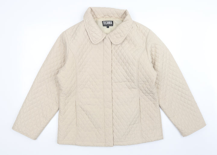 casamia Womens Beige   Quilted Coat Size M