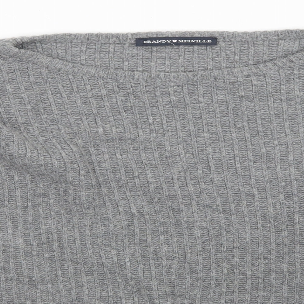 Brandy Melville Womens Grey   Pullover Jumper