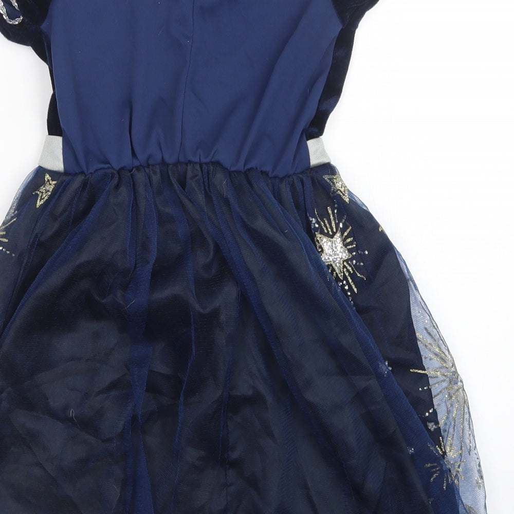 Preworn Girls Blue   A-Line  Size 9-10 Years  - Fancy Dress