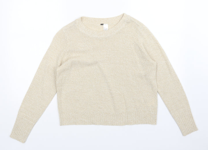 H&M Womens Beige Pullover Jumper Size S