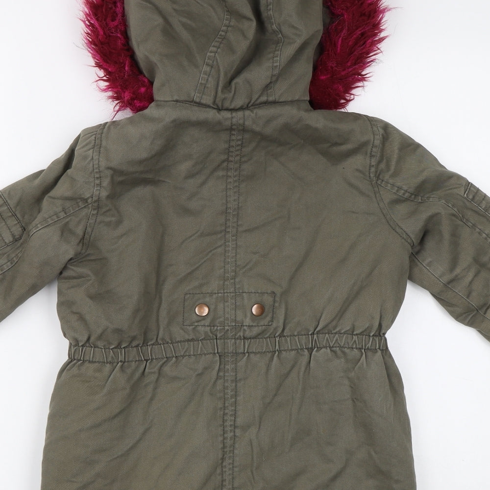 Matalan Girls Green   Parka Jacket Size 6 Years