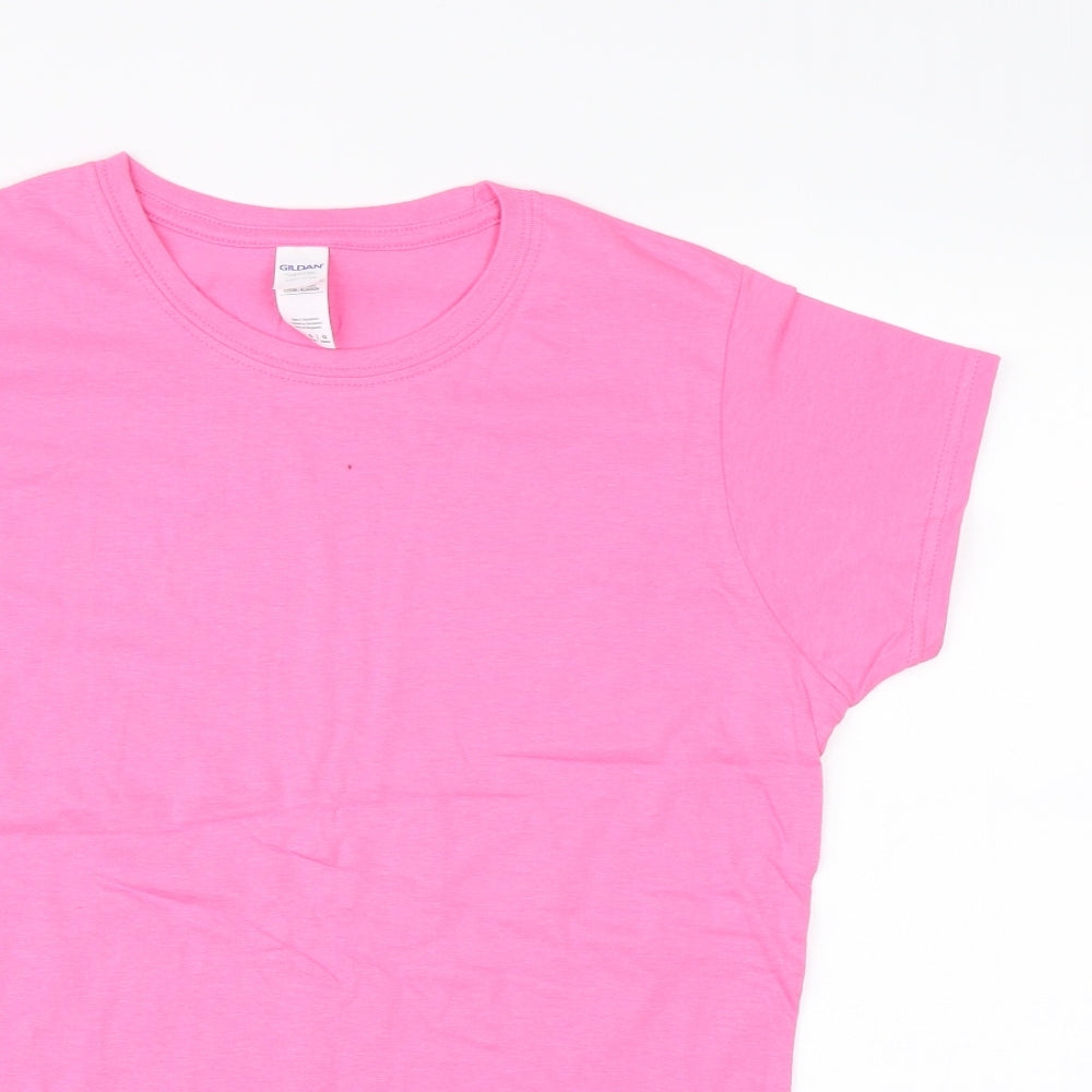 Gildan Womens Pink   Basic T-Shirt Size L
