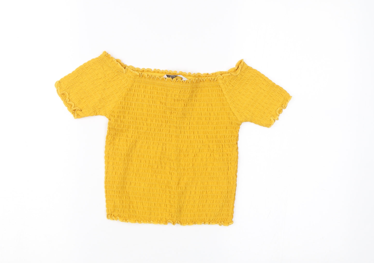 Primark Girls Yellow   Basic Blouse Size 10-11 Years