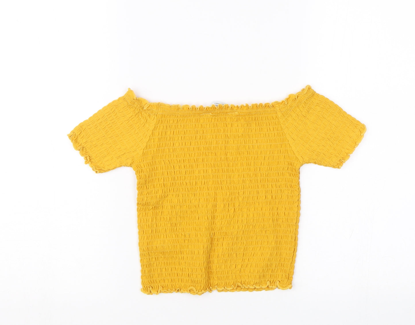 Primark Girls Yellow   Basic Blouse Size 10-11 Years