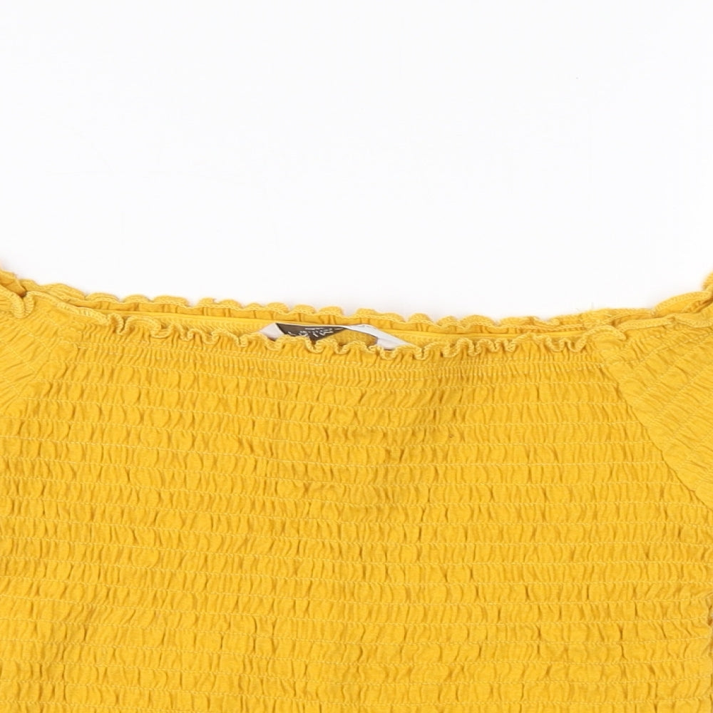 Primark Girls Yellow   Basic Blouse Size 10-11 Years