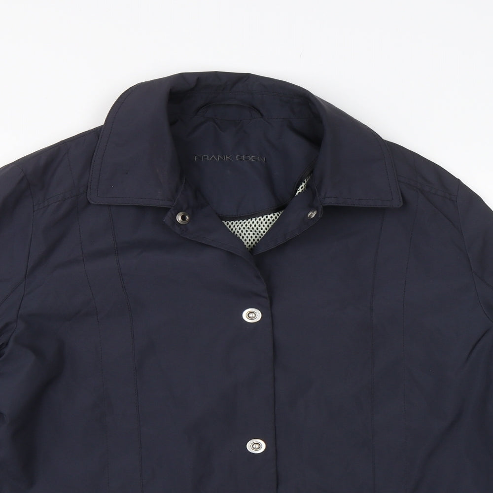 Frank Eden Womens Blue   Windbreaker Jacket Size 10