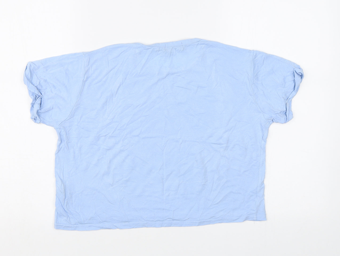 PRETTYLITTLETHING Womens Blue   Cropped Polo Size 8