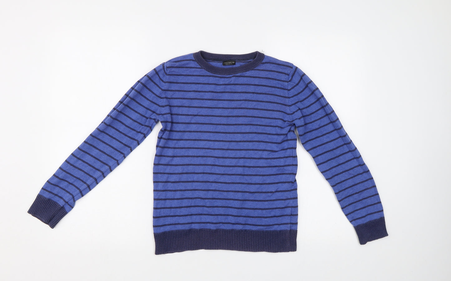 NEXT Boys Blue Striped  Pullover Jumper Size 10 Years