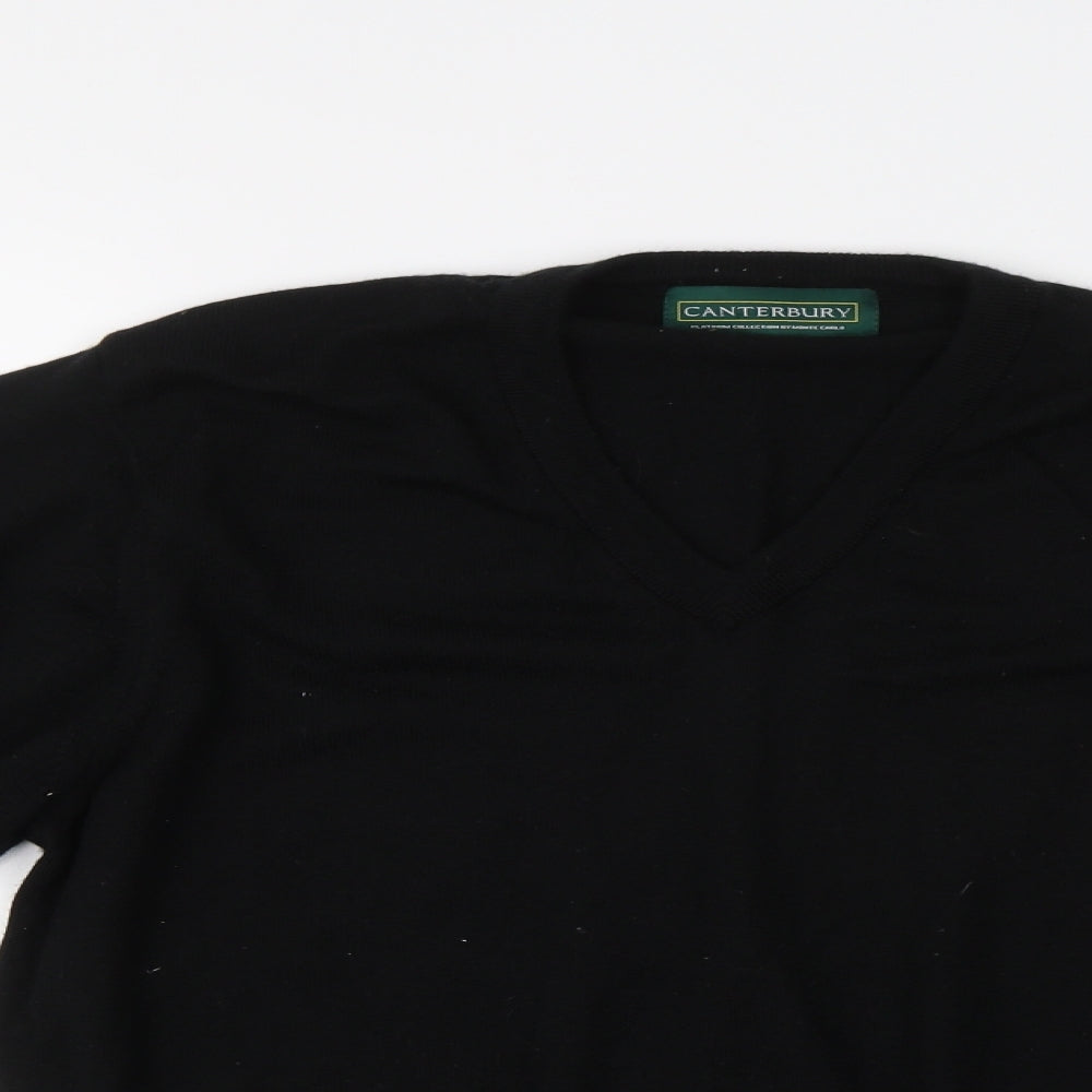 Canterbury Mens Black   Henley Jumper Size M