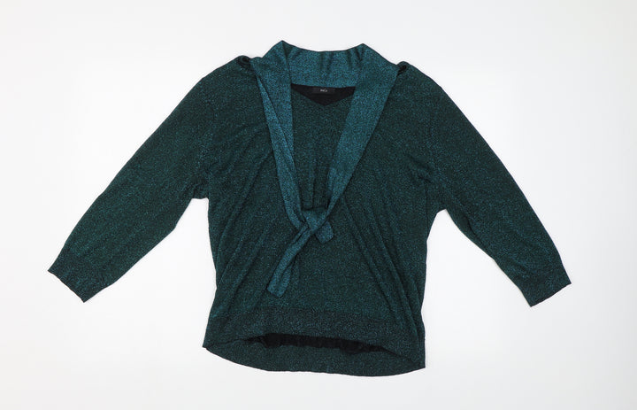 M&Co Womens Green   Pullover Jumper Size 20