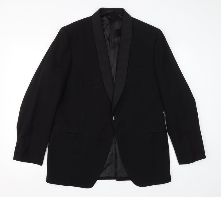 Maenson Mens Black Jacket Blazer Size L