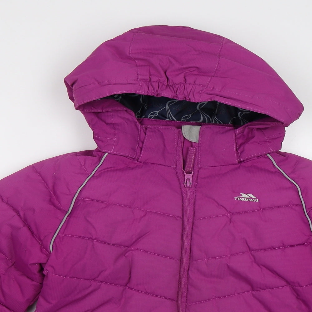 Tresspass Girls Pink   Puffer Jacket Jacket Size 7-8 Years