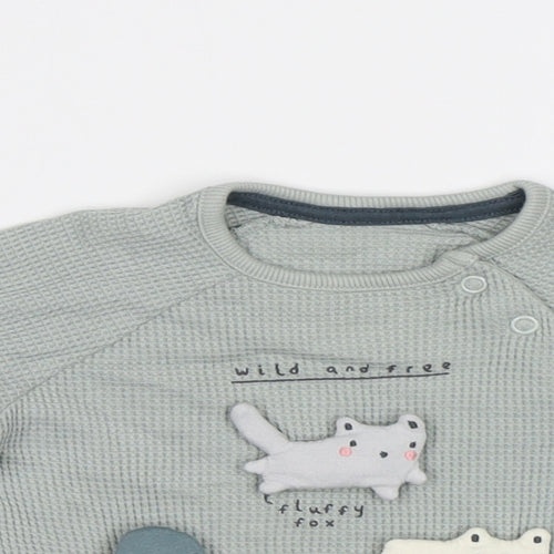 George Baby Green   Basic T-Shirt Size 3-6 Months  - Animals