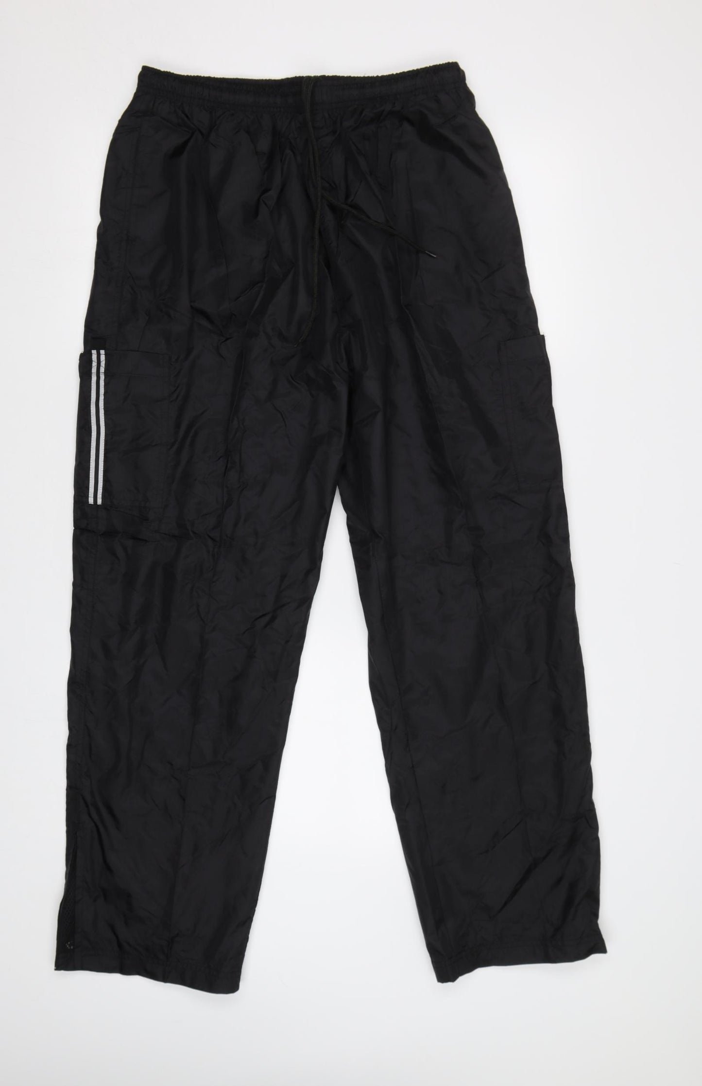 YMS Mens Black   Windbreaker Trousers Size L L31 in