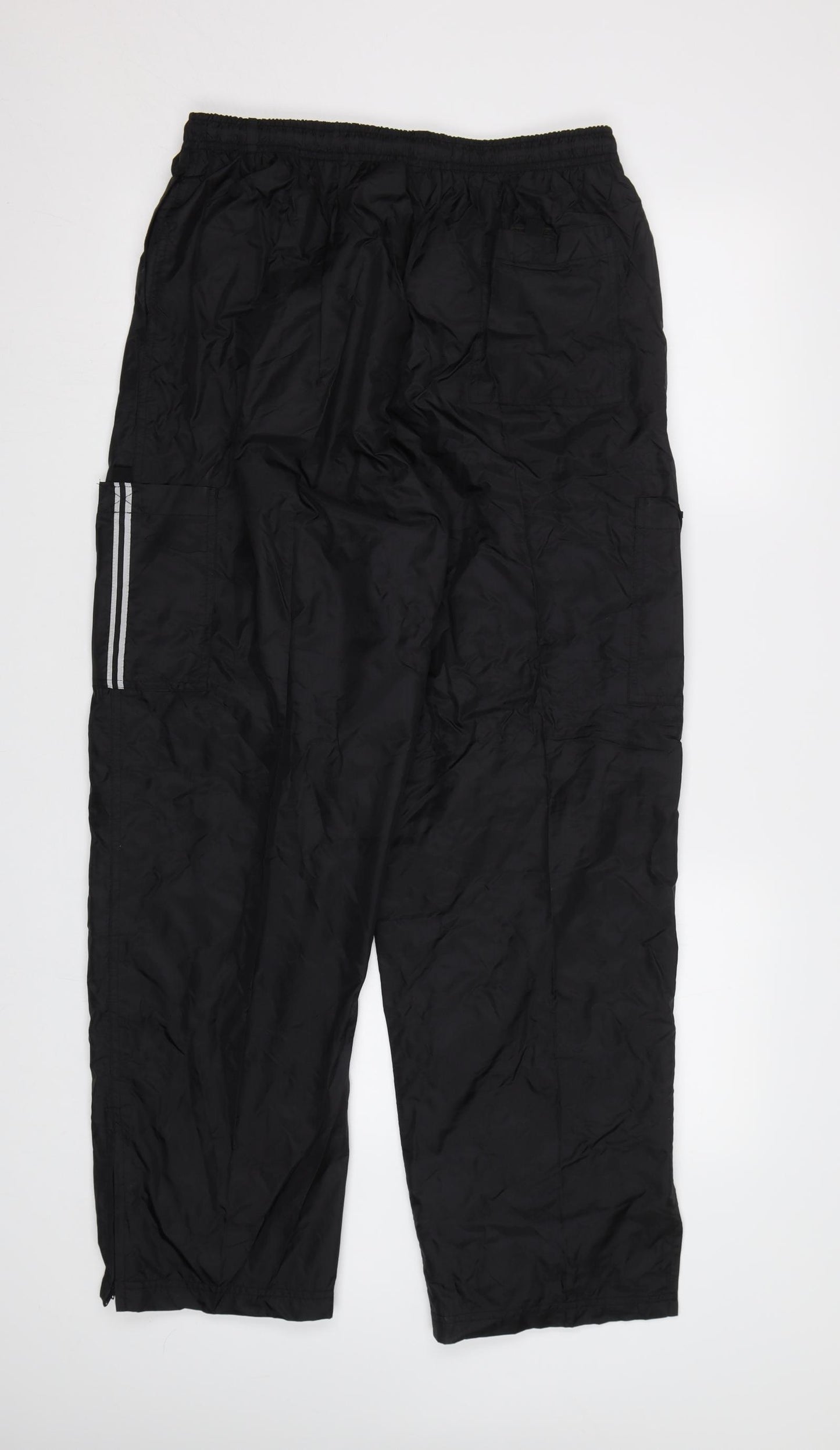 YMS Mens Black   Windbreaker Trousers Size L L31 in