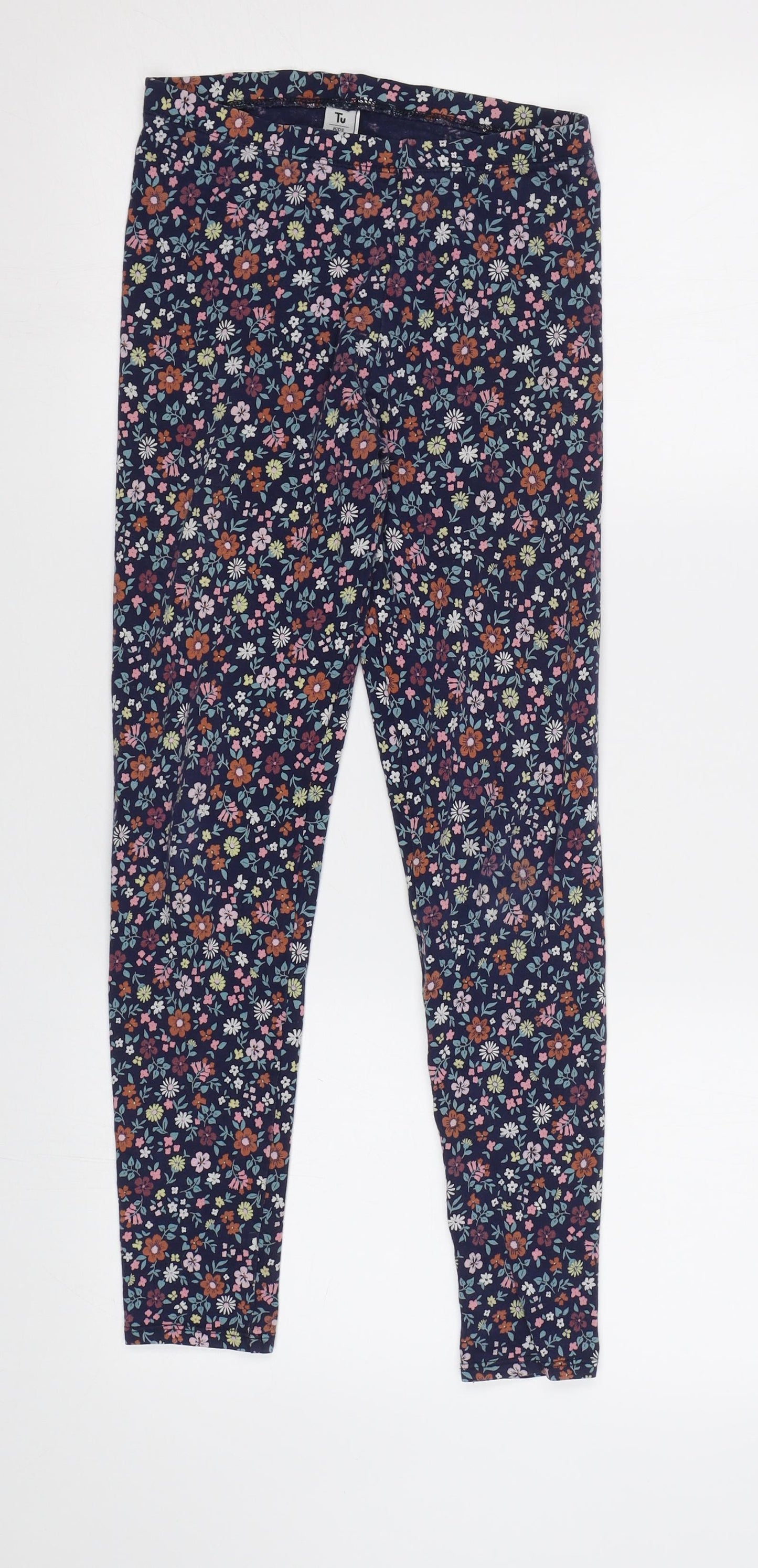 TU Girls Multicoloured Floral  Jegging Trousers Size 11 Years