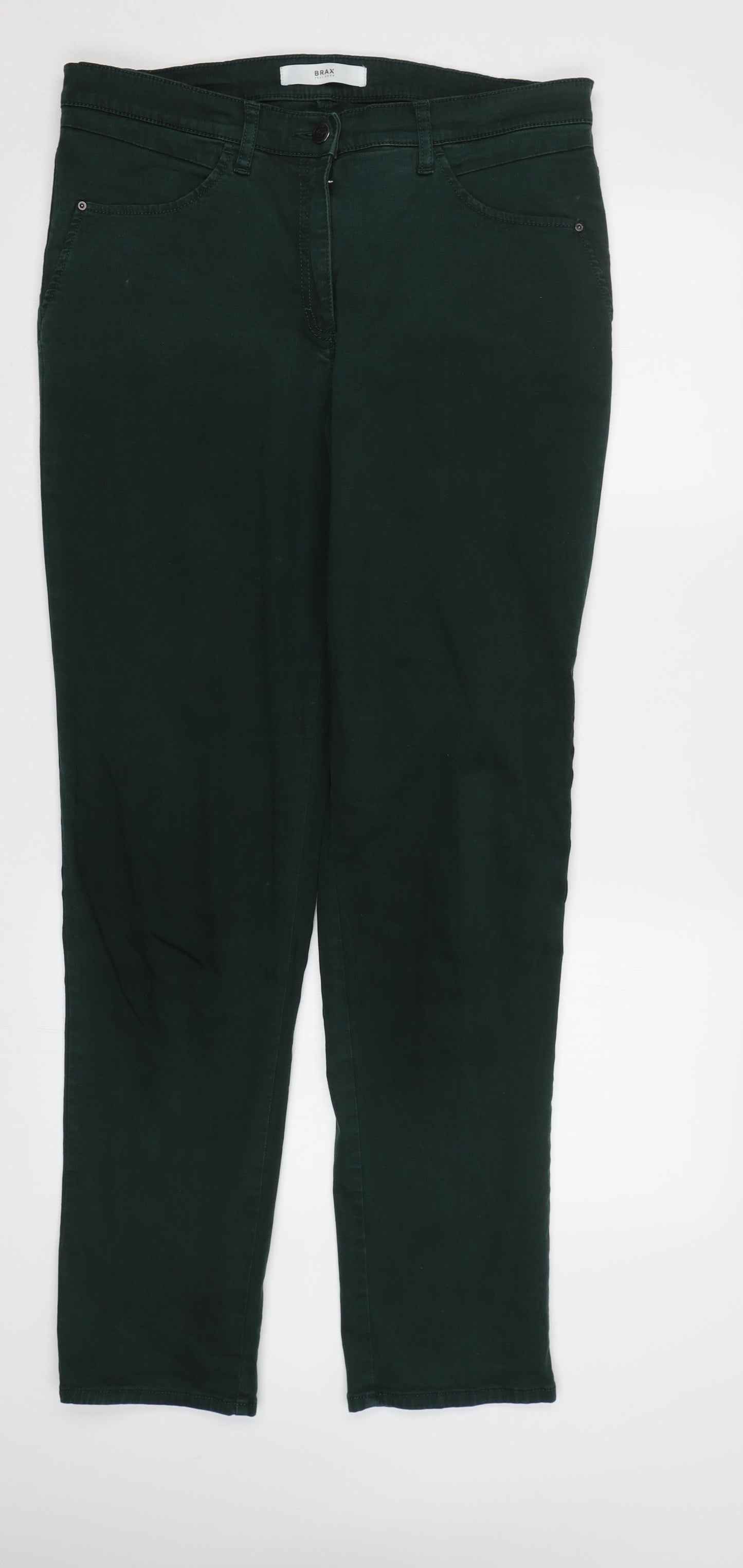 BRAX Womens Green   Straight Jeans Size 16 L32 in