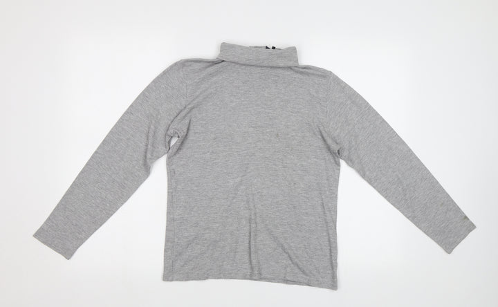Isle Womens Grey Basic T-Shirt Size S