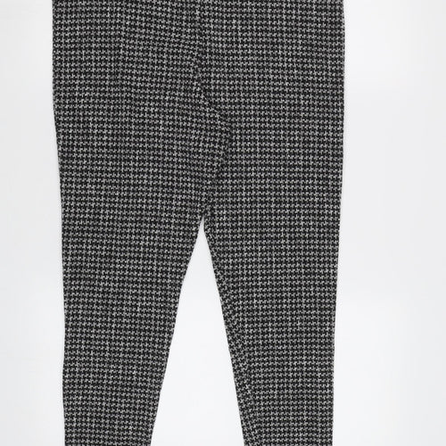 TU Womens Black Houndstooth  Jegging Trousers Size 18 L27 in