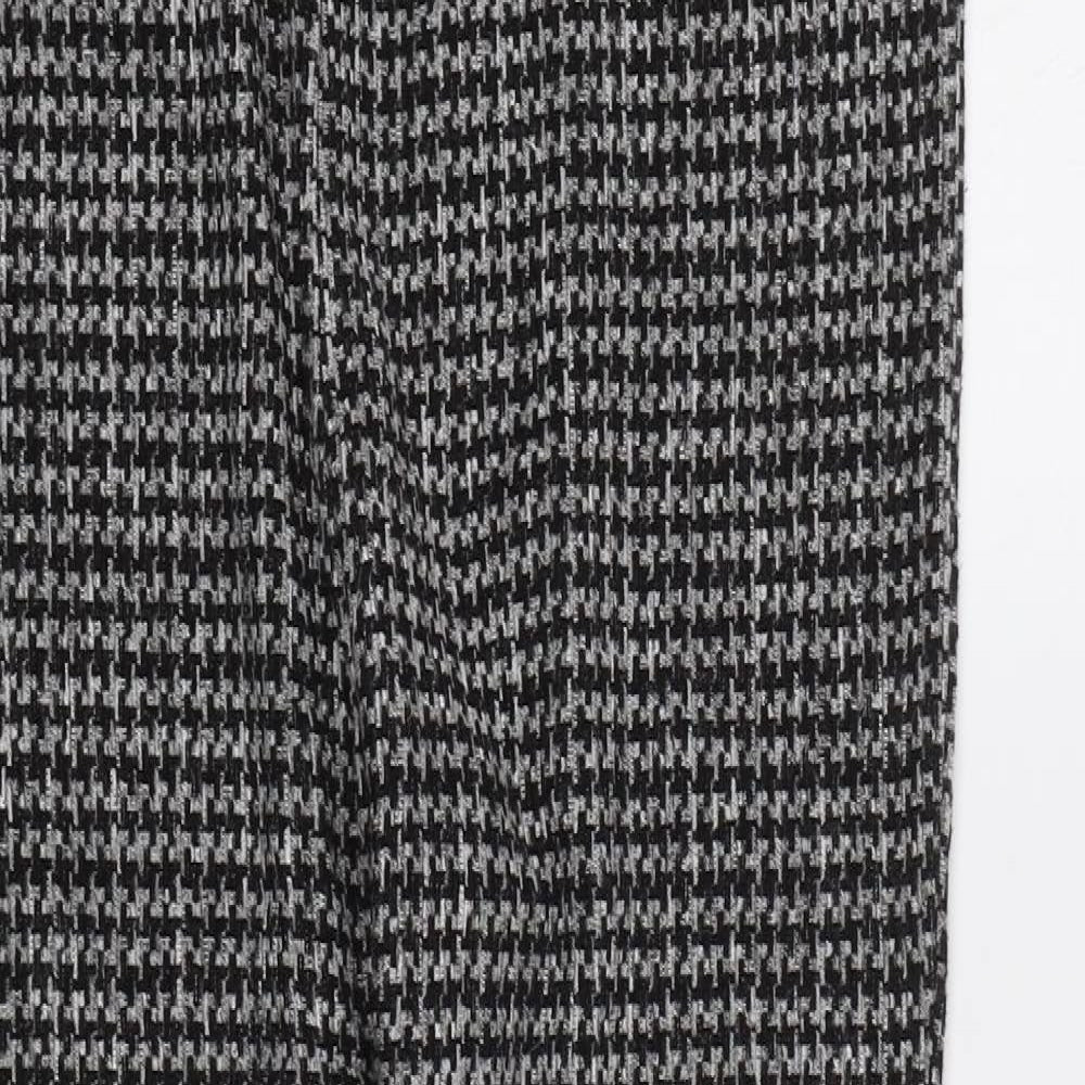 TU Womens Black Houndstooth  Jegging Trousers Size 18 L27 in