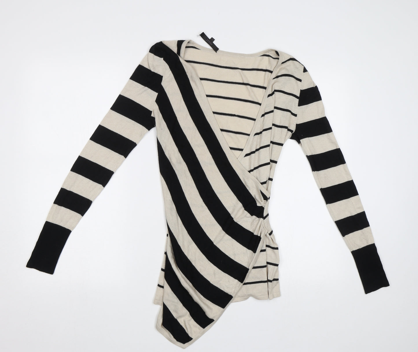 Coast Womens Beige Striped  Pullover Jumper Size 10