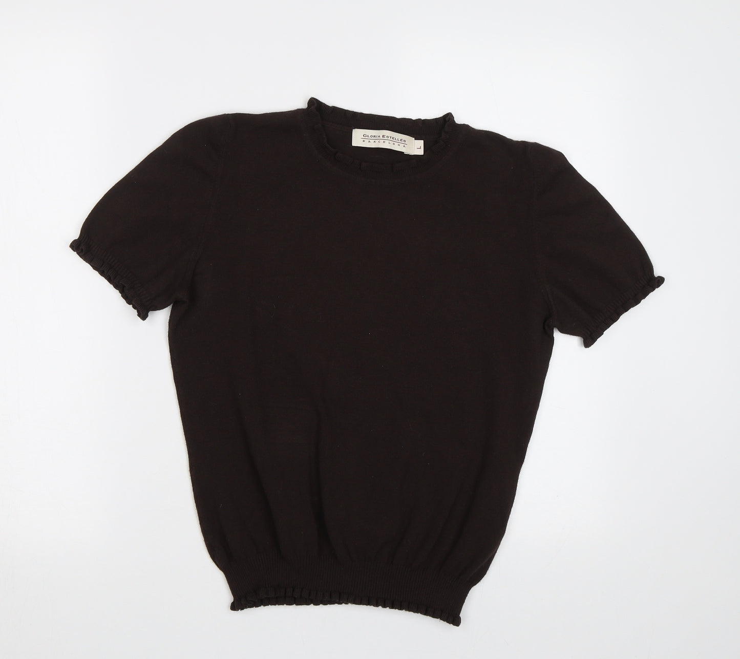 Gloria Estelles  Womens Brown   Basic Blouse Size L