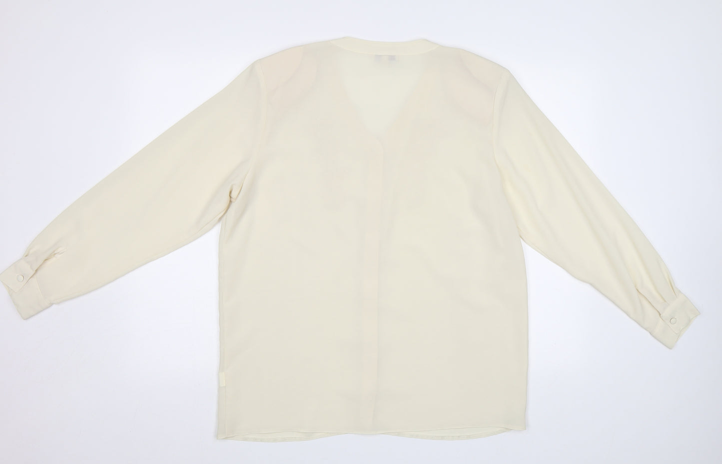 Taylor X Two Womens Ivory Floral  Basic Blouse Size 14