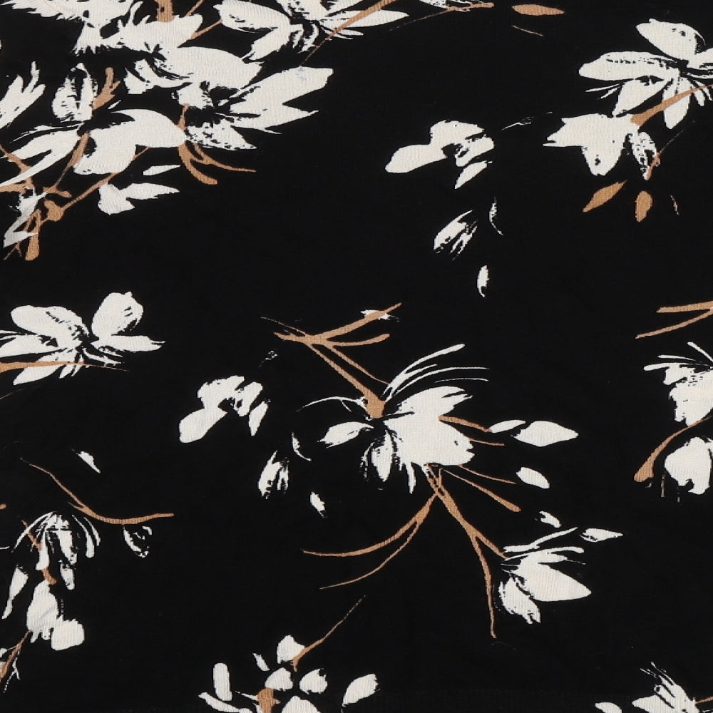 Principles Womens Black Floral  Pullover Jumper Size 10