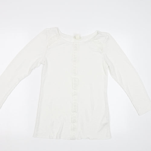 H&M Womens White   Basic Blouse Size S