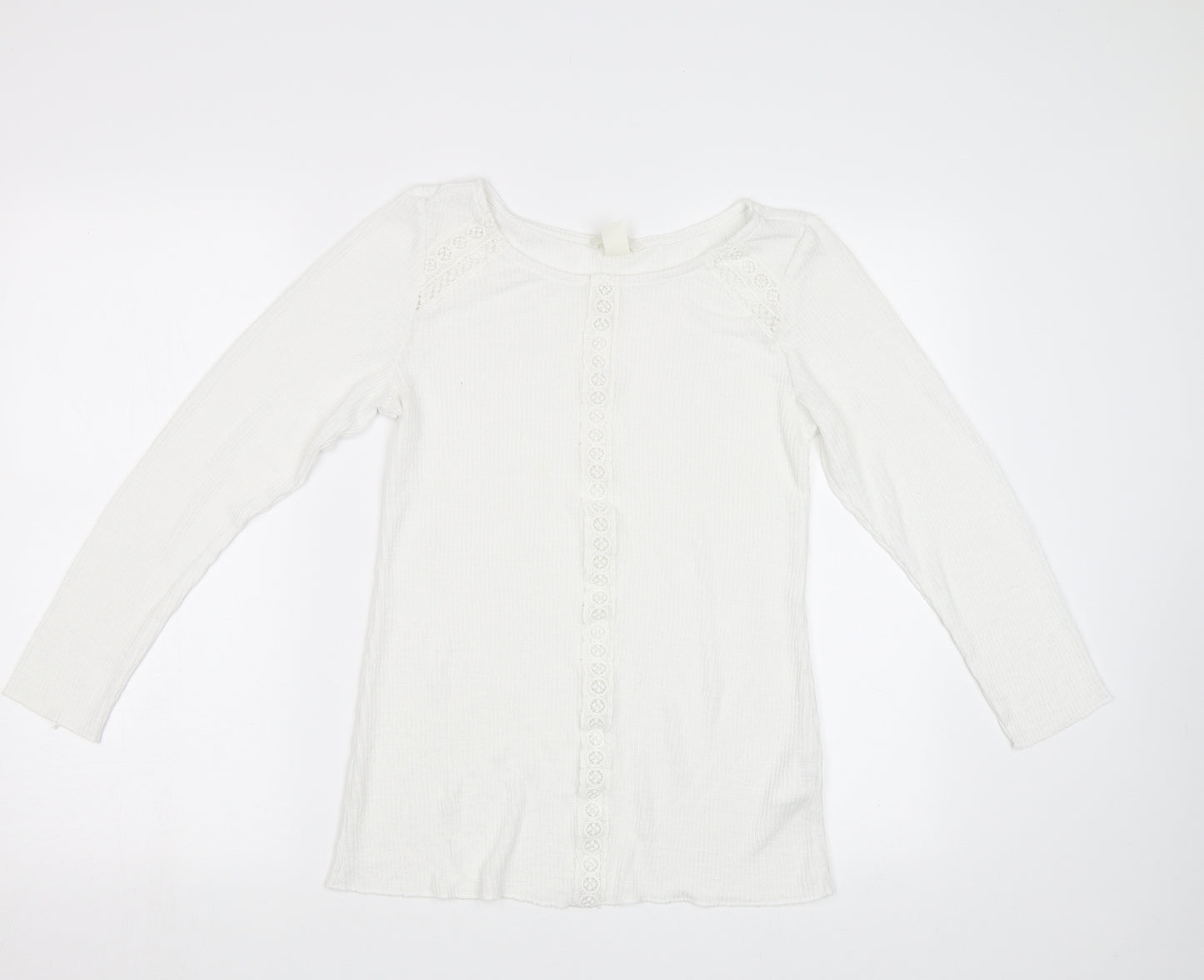 H&M Womens White   Basic Blouse Size S