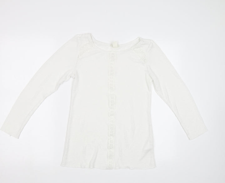 H&M Womens White   Basic Blouse Size S