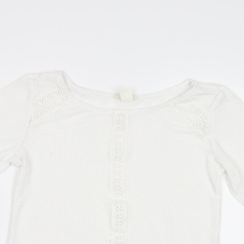 H&M Womens White   Basic Blouse Size S