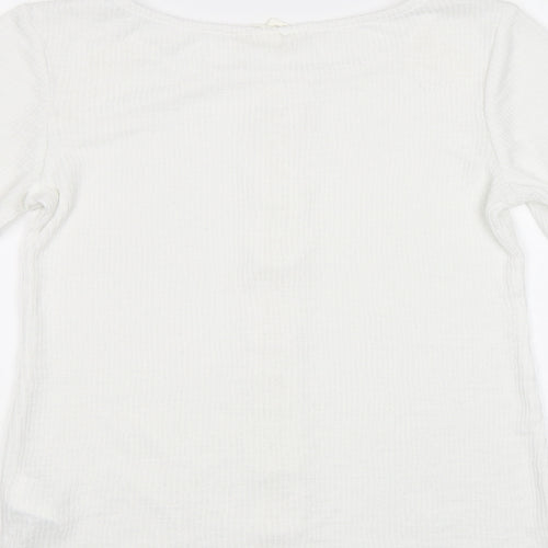 H&M Womens White   Basic Blouse Size S