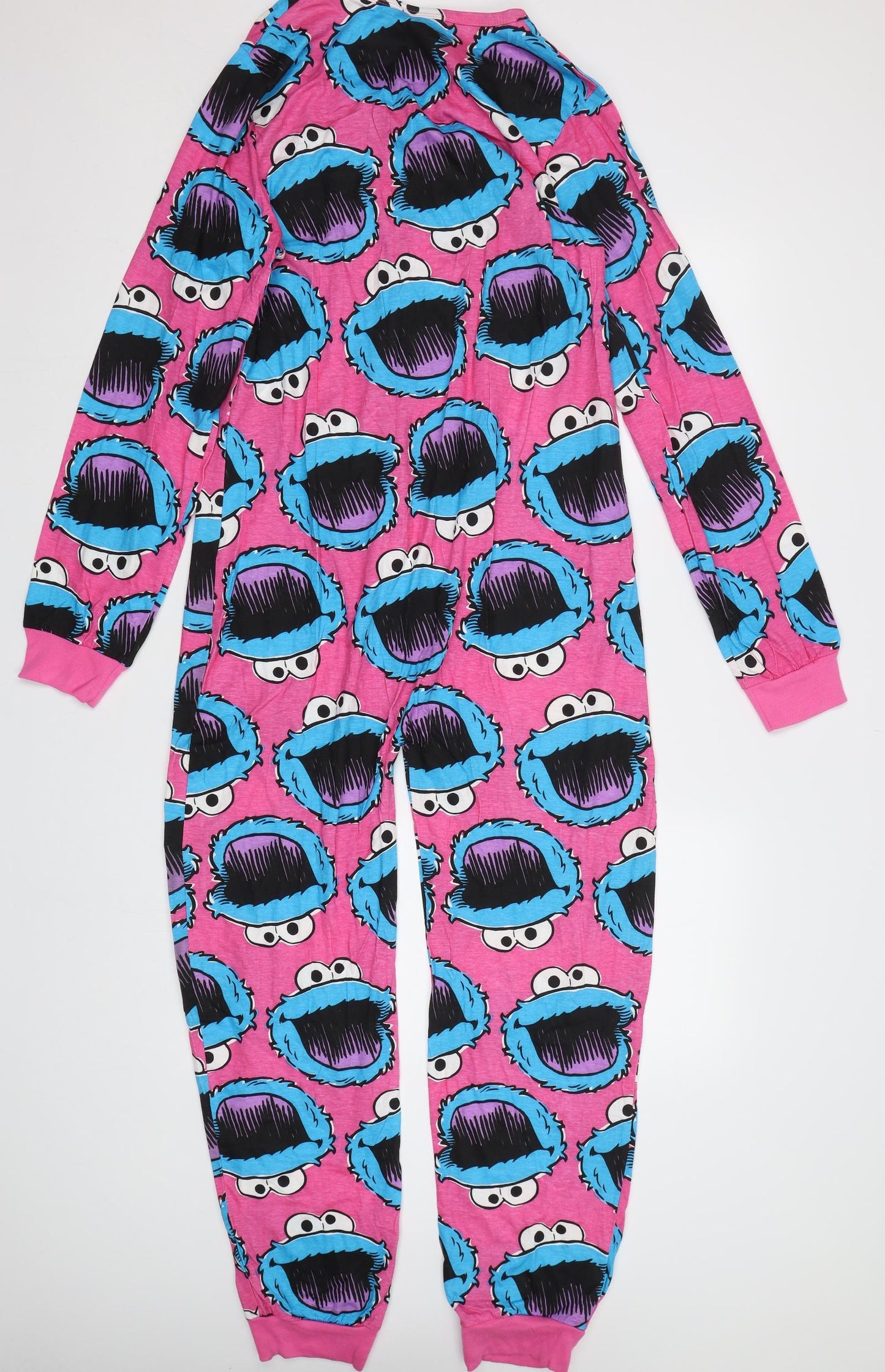 New Look Girls Pink    Bodysuit Size 14-15 Years  - Cookie Monster Onesie
