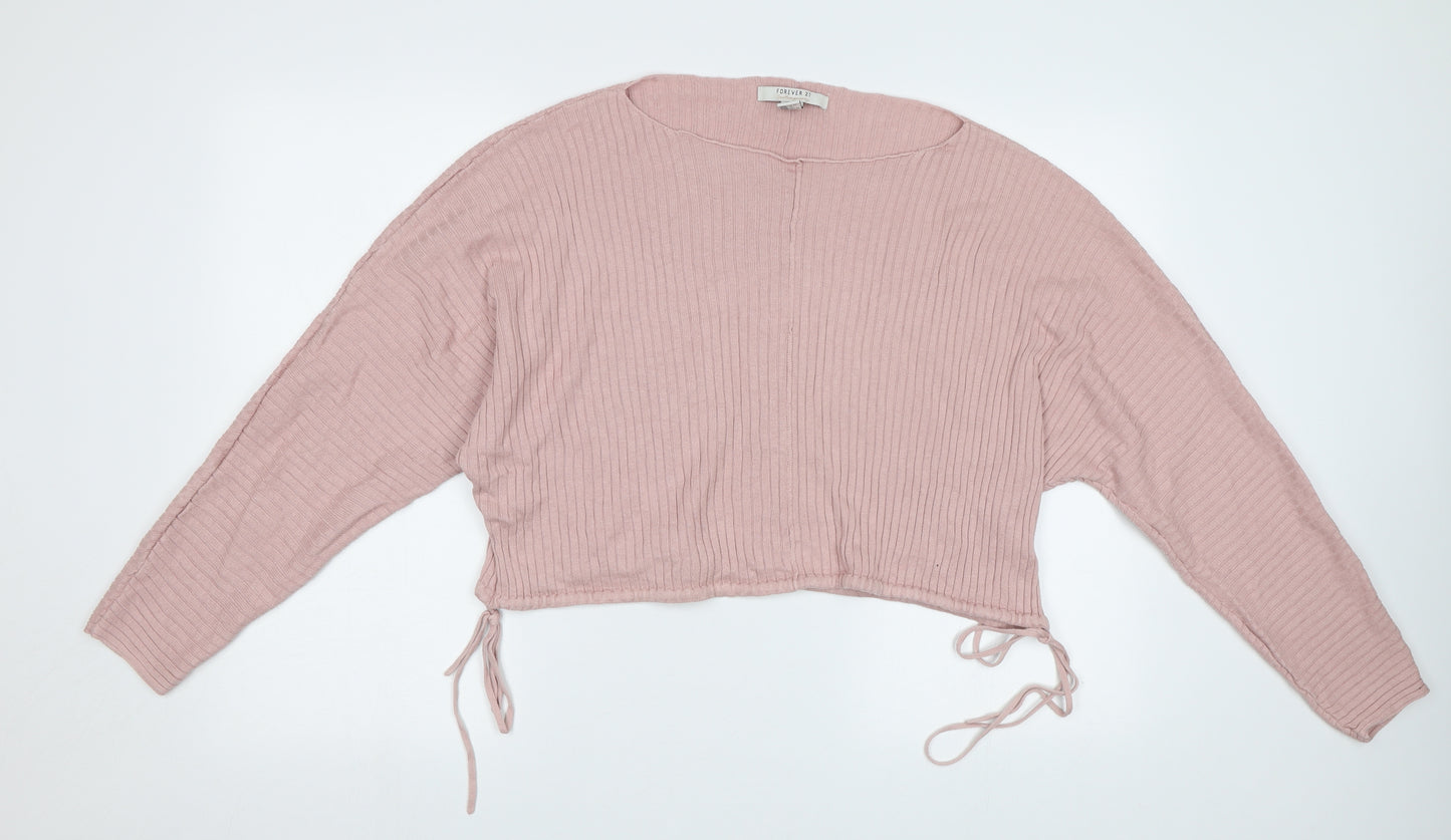 FOREVER 21 Womens Pink   Pullover Sweatshirt Size M