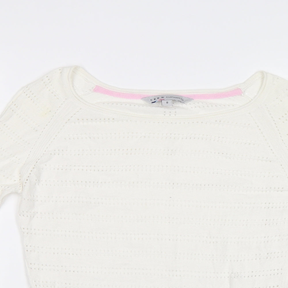 Crew Clothing Womens Ivory   Basic T-Shirt Size 8
