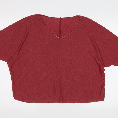 Preworn Womens Red   Basic Blouse Size XL