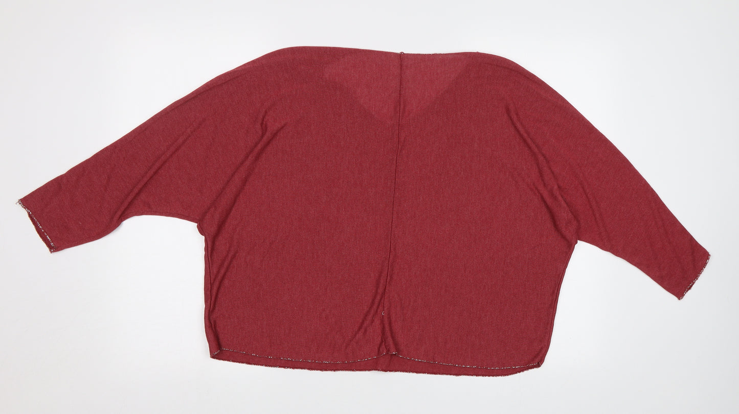 Preworn Womens Red   Basic Blouse Size XL