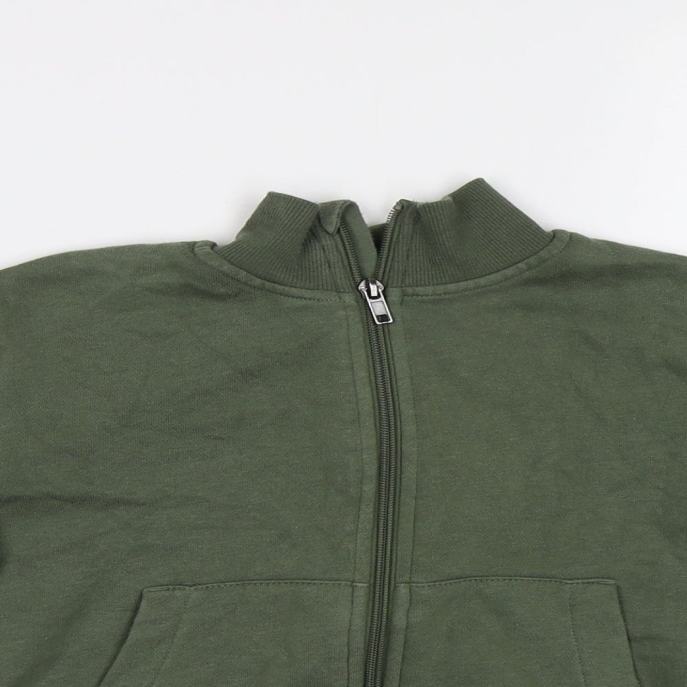 H&M Boys Green   Full Zip Sweatshirt Size 5-6 Years