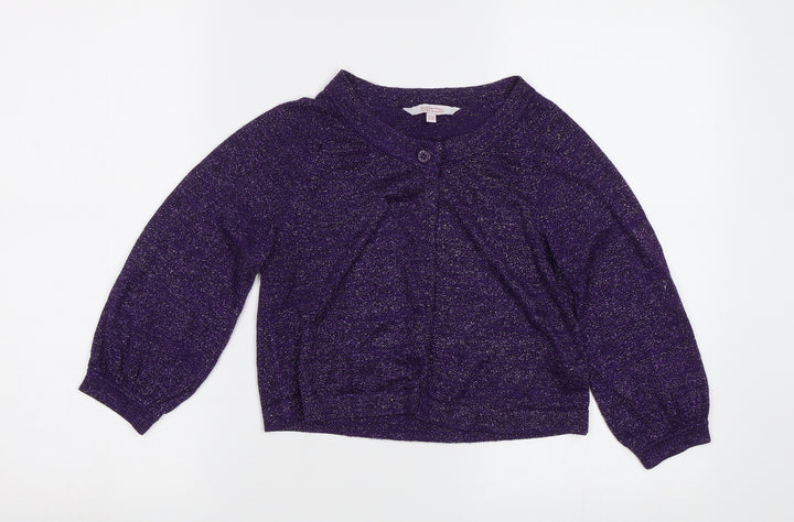 Matthew Williamson Girls Purple Cardigan Jumper Size 11 Years