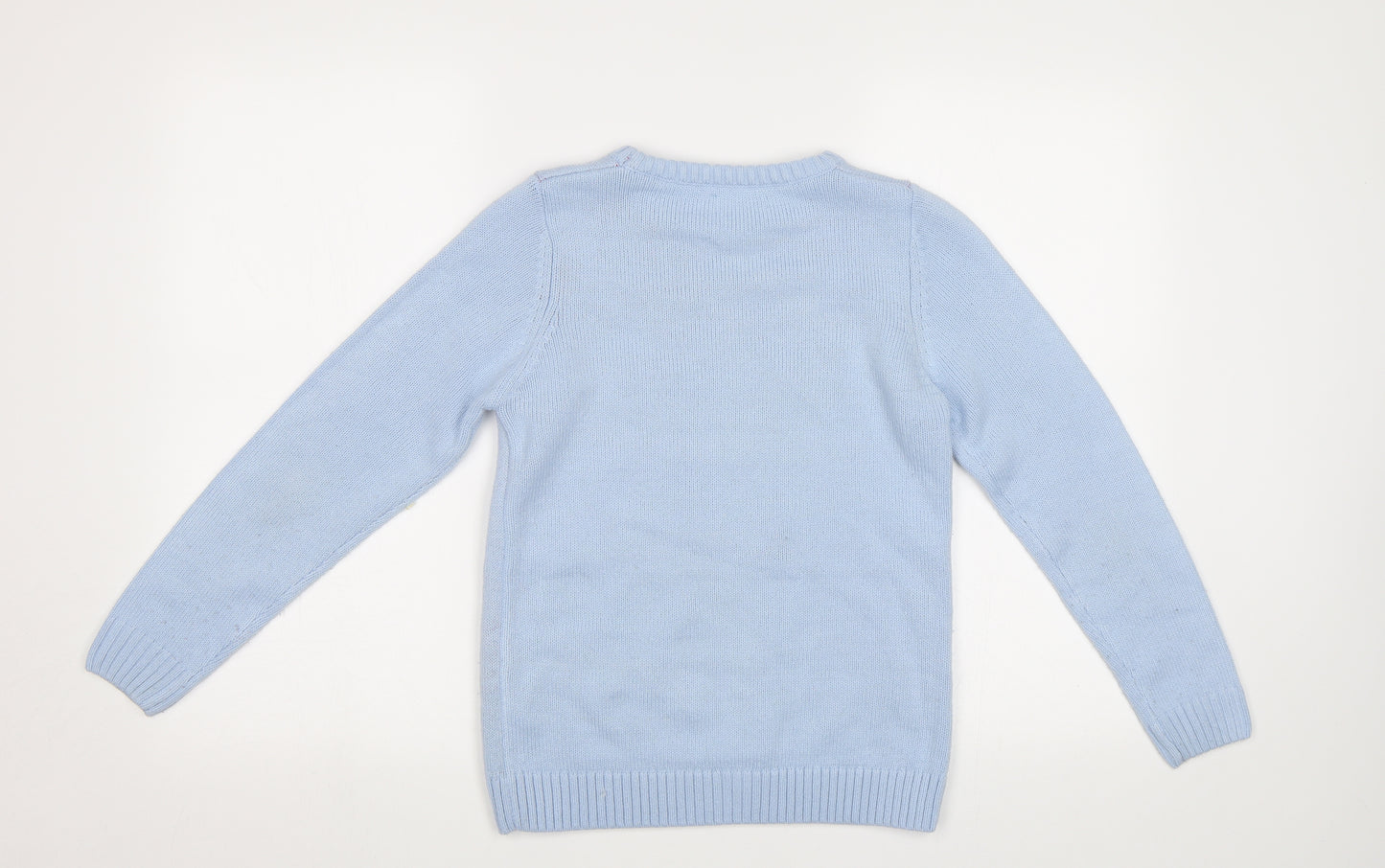 M&Co Girls Blue   Pullover Jumper Size 11 Years  - Xmas jumper