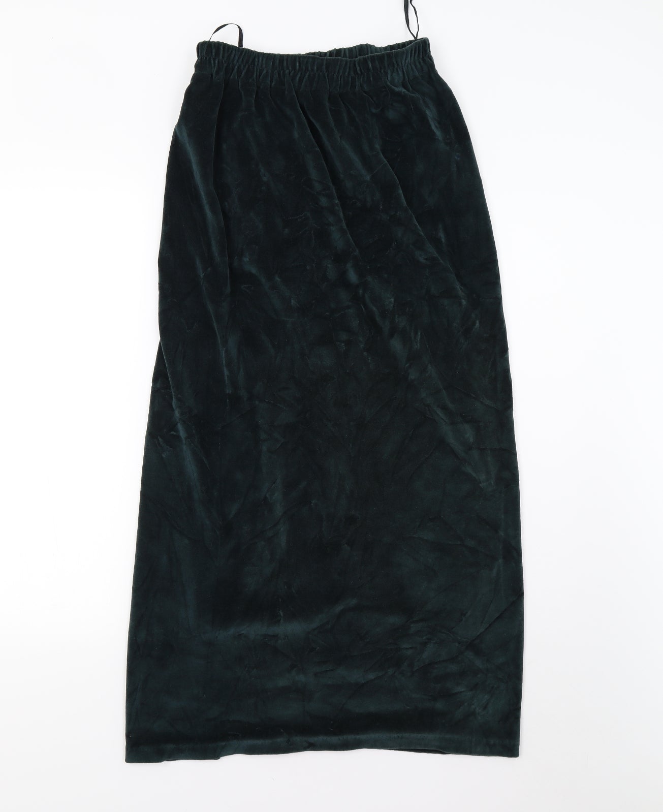 Adini Womens Green  Velvet Maxi Skirt Size M
