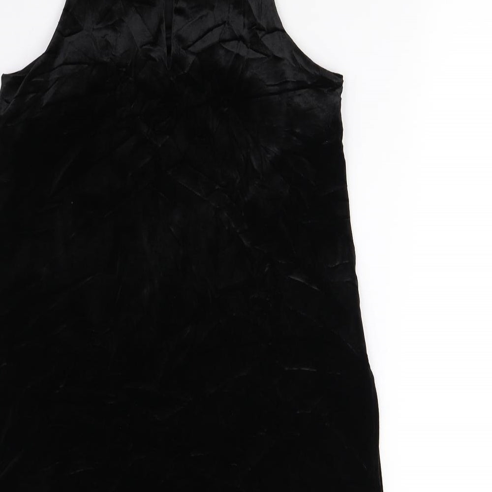 NEXT Womens Black  Velvet Slip Dress  Size 8